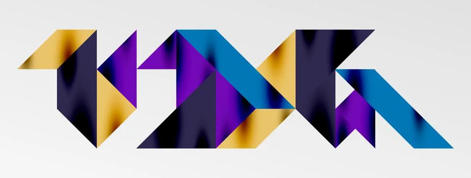 Tech minimal overlapping triangle shapes elements geometric graphic pattern イラスト素材