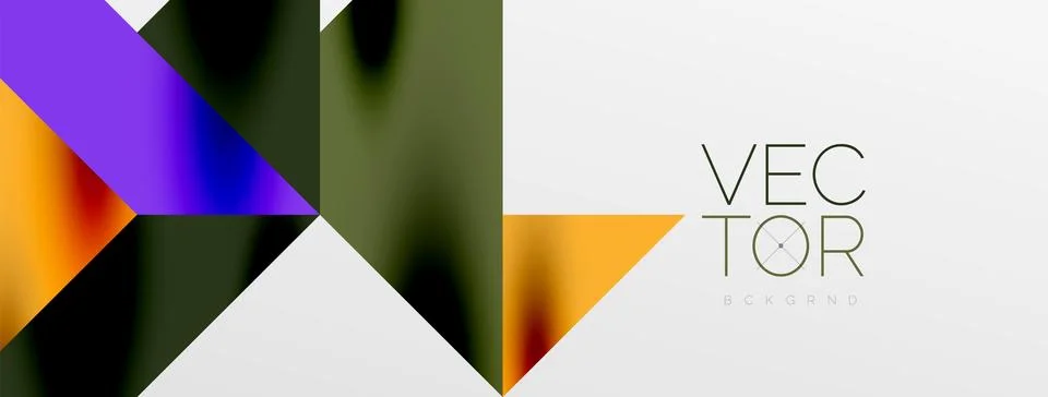 Tech minimal overlapping triangle shapes elements geometric graphic pattern Stock Illustration