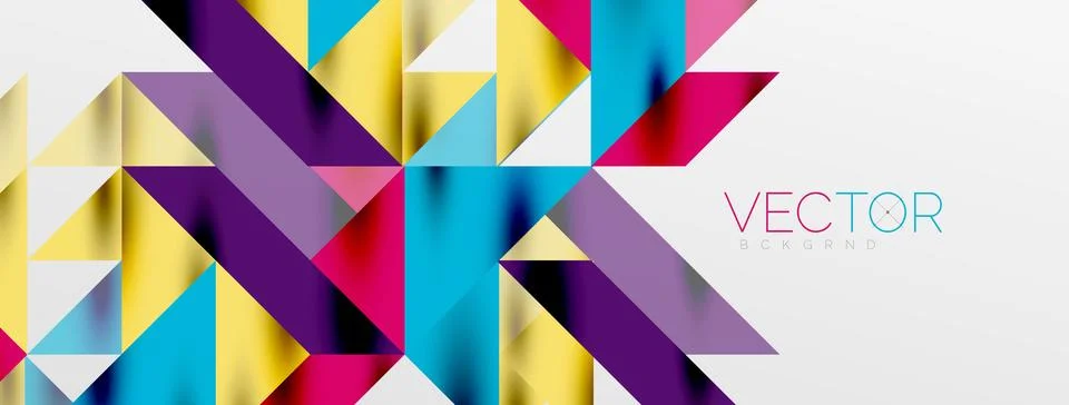 Tech minimal overlapping triangle shapes elements geometric graphic pattern Illustrazione stock