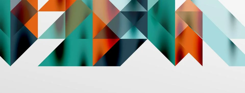 Tech minimal overlapping triangle shapes elements geometric graphic pattern Illustrazione stock