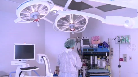 Tech in Operating Room Stock Footage 117517