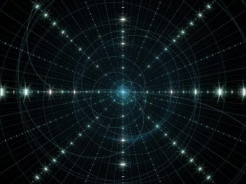 Tech or esoteric texture with light effect- abstract illustration Stock Illustration