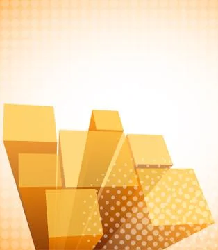 Tech orange background Stock Illustration