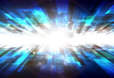 Tech perspective background Stock Illustration