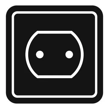 Tech power socket icon, simple style 스톡 일러스트