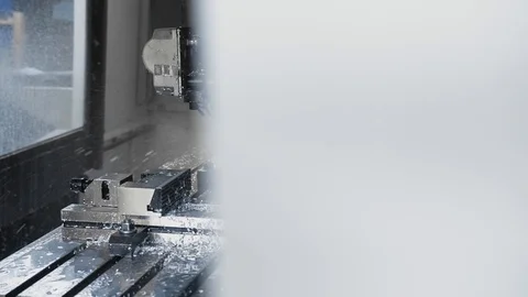 Tech process of metalwork and machine manufacturing of press form close up Stock Footage 98543876