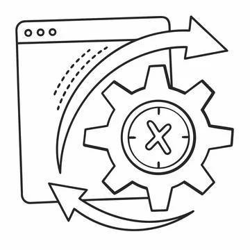 Tech Product Launch Feature Rollout Update Icon Stock Illustration