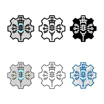 Tech range junkie tech enthusiast color icon vector Stock Illustration