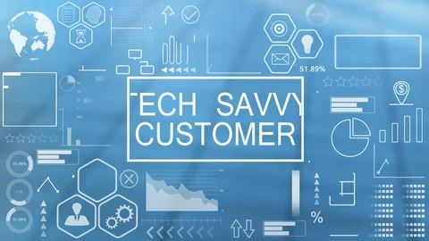 Tech Savvy Customer, Animated Typography Video stock 116359351