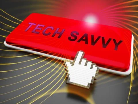 Tech Savvy Digital Computer Expert 3d Rendering Stock Illustration