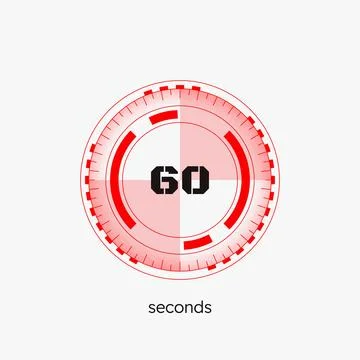 Tech scifi danger circular countdown seconds Stock Illustration