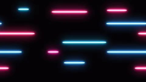 Tech Seamless Texture with Neon lines on dark background Ilustración de archivo