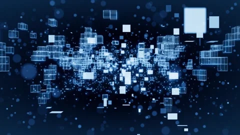 Tech-sense cubic space time travel Stock Footage 314248030