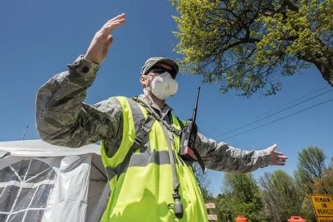Tech. Sgt. Abe Hilbers, an engineering assistant for the Kentucky Air Nati... Stock Photos