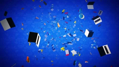 Tech, Shoes and Shirts Looping Motion Background Stock Footage 142984653