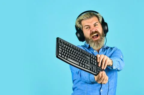 Tech shop. Play computer games. Gaming PC build guide. Graphics settings. Gaming Stock Photos