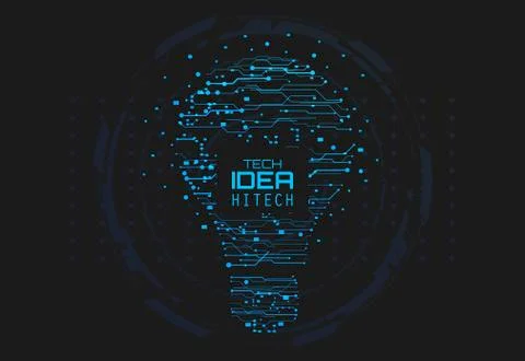 Tech silhouette icon Illustrazione stock