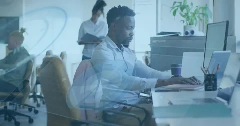 Tech simplifies business and finance, enhancing decision-making and management. Stock Footage 328641883