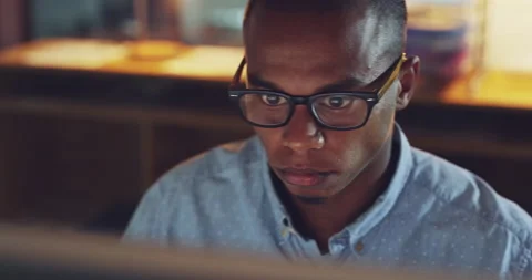 Tech, software and computer specialist working at home on web design, cloud Stock Footage 205179158