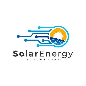 Tech Solar logo vector template, Creative Solar panel energy logo design conc Stock Illustration