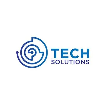 Tech solutions logo Stock Illustration