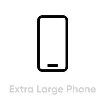 Tech specs extra large phone icon. Editable line vector. Stock Illustration
