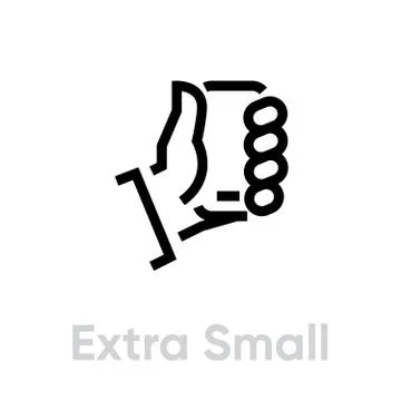 Tech specs extra small phone icon. Editable line vector. Stock Illustration