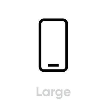 Tech specs large phone icon. Editable line vector. Stock Illustration