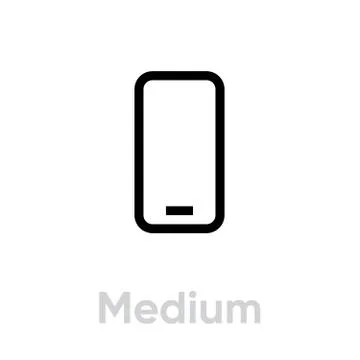 Tech specs medium phone icon. Editable line vector. Stock Illustration