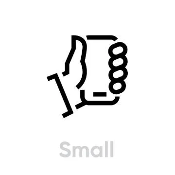 Tech specs small phone icon. Editable line vector. Stock Illustration
