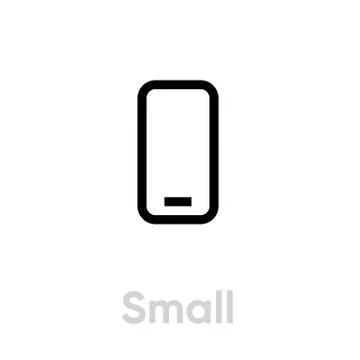 Tech specs small phone icon. Editable line vector. 스톡 일러스트