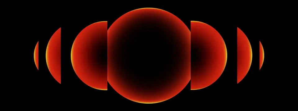 A tech sphere and ball with a gradient for an abstract and round background or Stock Illustration