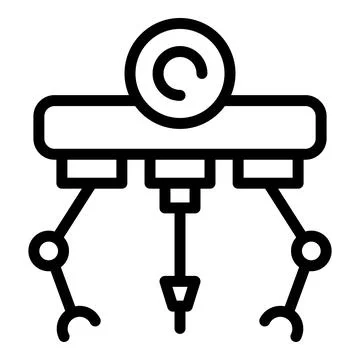 Tech spider icon outline vector. Future mascot Illustrazione stock