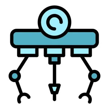 Tech spider icon vector flat 스톡 일러스트