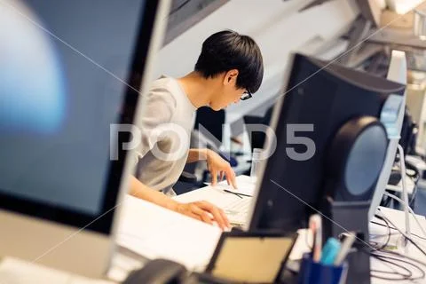 Tech Start-up Founders Working Stock Photos