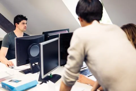 Tech Start-up Founders Working Stock-Fotos