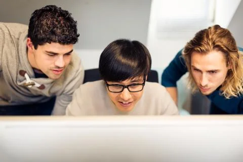 Tech Start-up Founders Working Stockfoto's