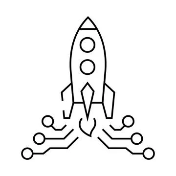 Tech startup enthusiast line icon vector illustration Stock Illustration
