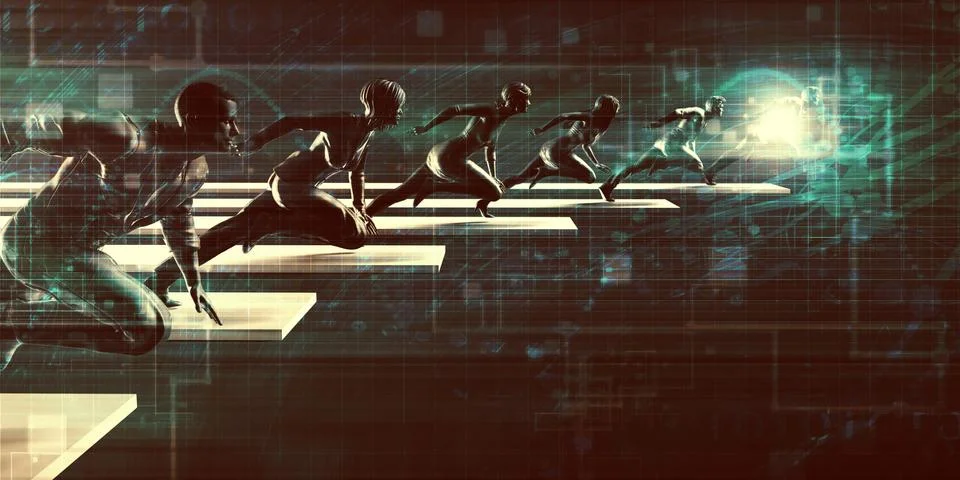 Tech Startup Illustrazione stock