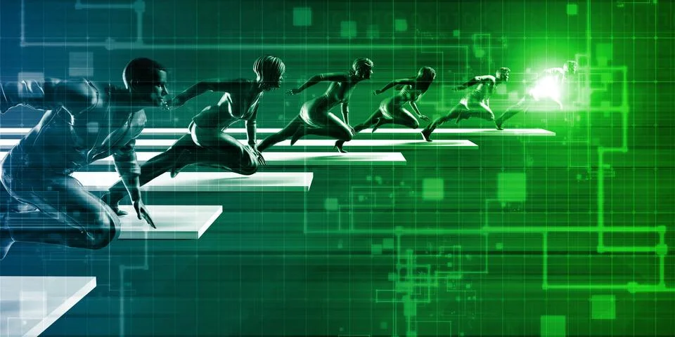 Tech Startup Illustrazione stock