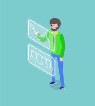 Tech Startup, Testing Platform, Business Vector 스톡 일러스트