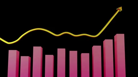Tech Stock Market Candle Chart Illustration for Trading and Investment Analysis Stock Footage 314932308