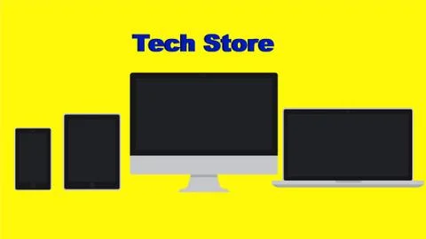 Tech Store Illustrazione stock