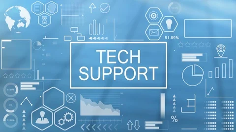 Tech Support, Animated Typography Stock Footage 116356994