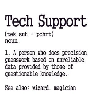 Tech Support Definition Stock Illustration