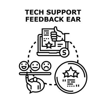 Tech support feedback rating service concept Stock Illustration