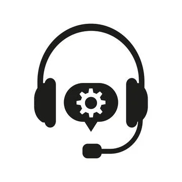 Tech support icon in flat style. Vector. Stock Illustration
