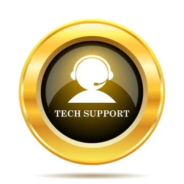 Tech support icon. internet button on white background.. Stock Illustration