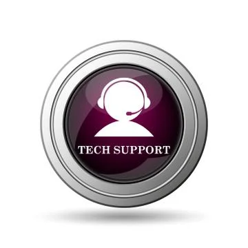  tech support icon. internet button on white background.. Stock Illustration
