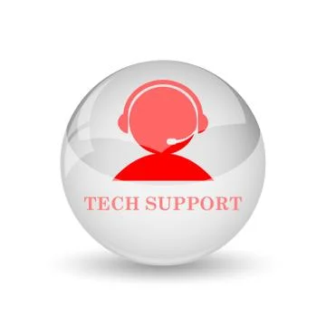 Tech support icon. internet button on white background.. 스톡 일러스트